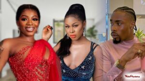 Images of BBNaija Angel (left), BBNaija Princess (middle) and BBNaija Neo (right)