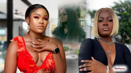 Images of BBNaija Cee C (left and middle) and BBNaija Alex (right)