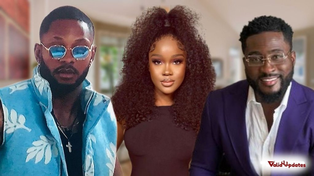 Images of BBNaija stars Cross (left), Cee C (middle) and Pere (right)