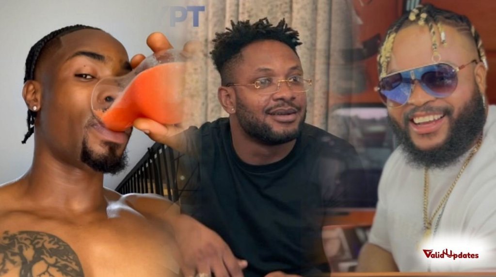 Images of BBNaija stars Neo (left), Cross (middle) and Whitemoney (right)