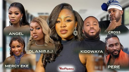 Image of BBNaija stars Erica, Mercy, Tolanibaj, Angel, Kiddwaya, Cross and Pere