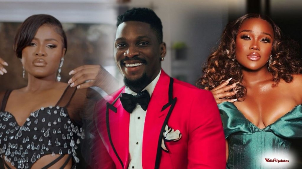 Images of BBNaija stars Alex (left), Cee C (right), Tobi (middle)