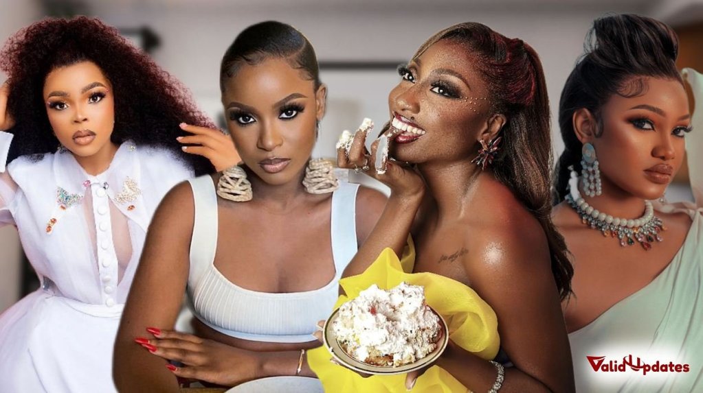 Images of BBNaija stars from left, Chi Chi, Bella, Doyin, and Chomzy