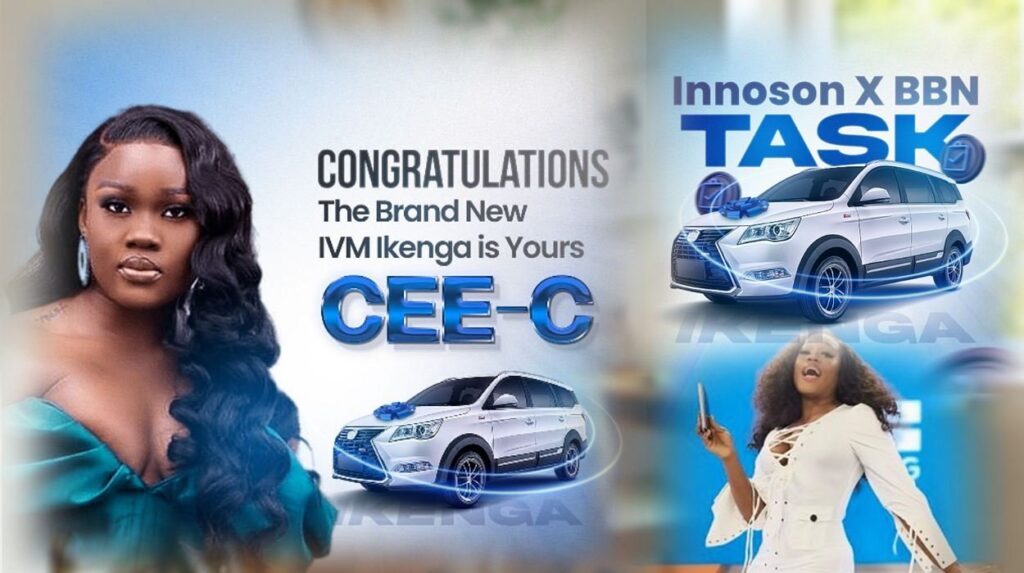 BBNaija Cee C wins Innoson SUV