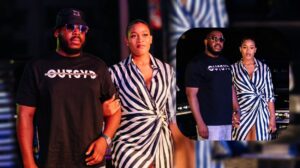 BBNaija star Frodd holds hands with wife Chioma in a photo shoot