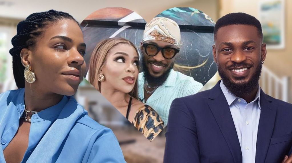 Headshots of BBNaija stars Adekunle and Venita