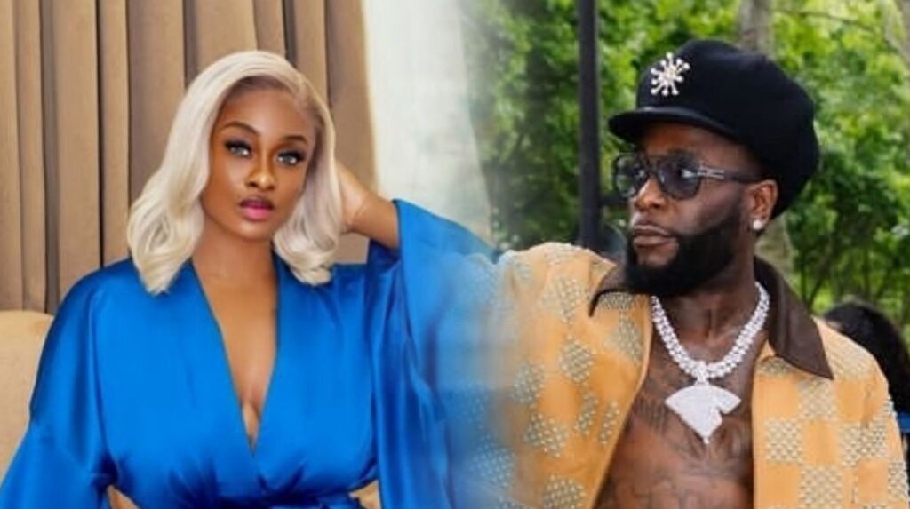 Headshots of BBNaija Uriel [left] and Burna Boy [right]