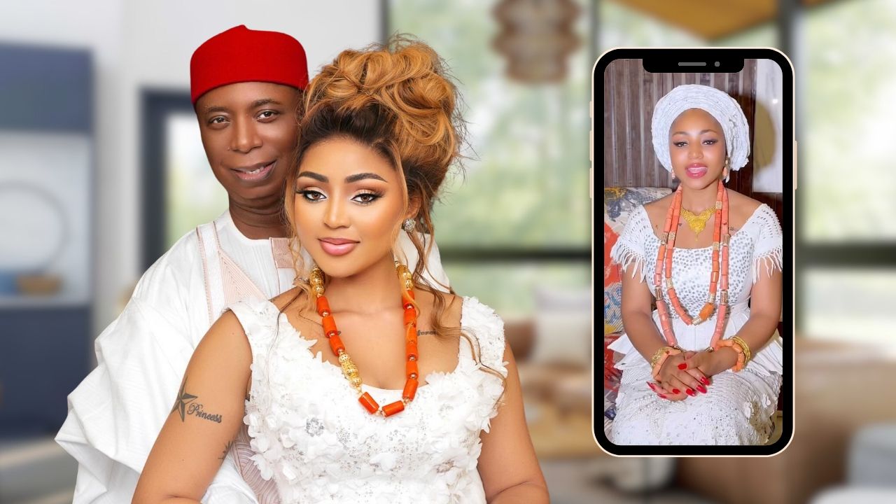 Actress Regina Daniels posed with her husband, Ned Nwoko