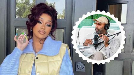 Headshots of Cardi B [left] and Joe Budden [right]