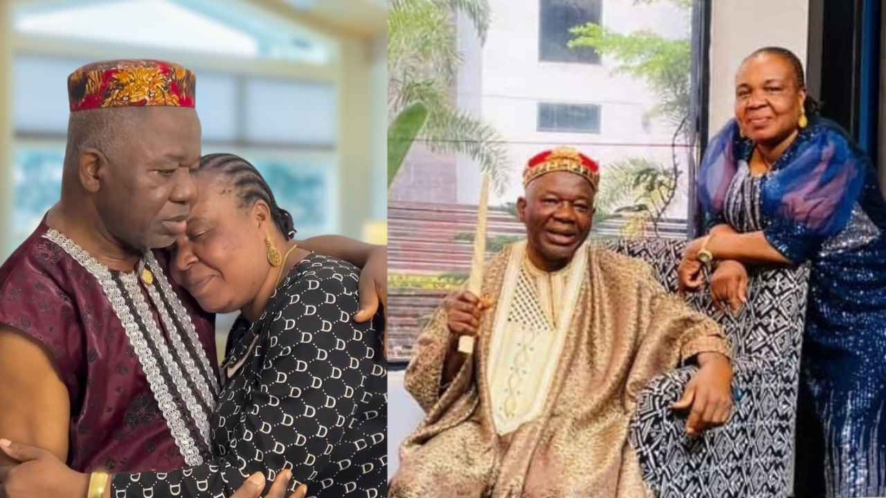 Actor Chiwetalu Agu and wife loved-up
