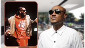 Headshots of singers Burna Boy and 2baba