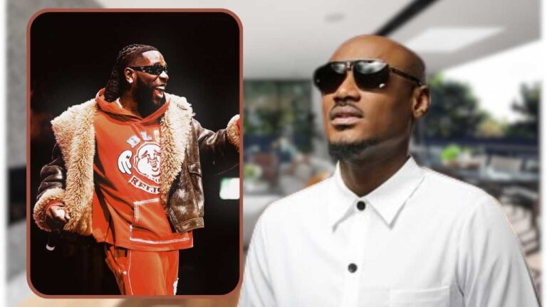 Headshots of singers Burna Boy and 2baba