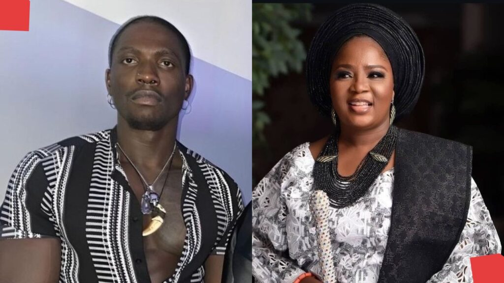 Activist Verydarkman [left]. Folashade Tinubu [right]