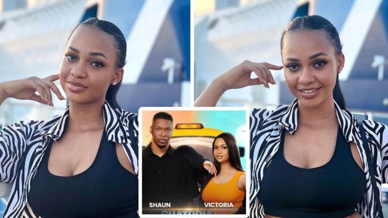 Composite of the BBNaija stars Victoria and Shaun