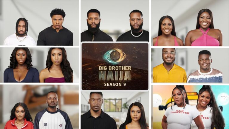Composite of BBNaija season 9 pairs and housemates