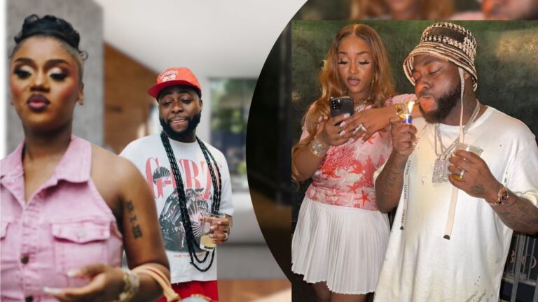 Composite of Afrobeat star Davido and his wife Chioma