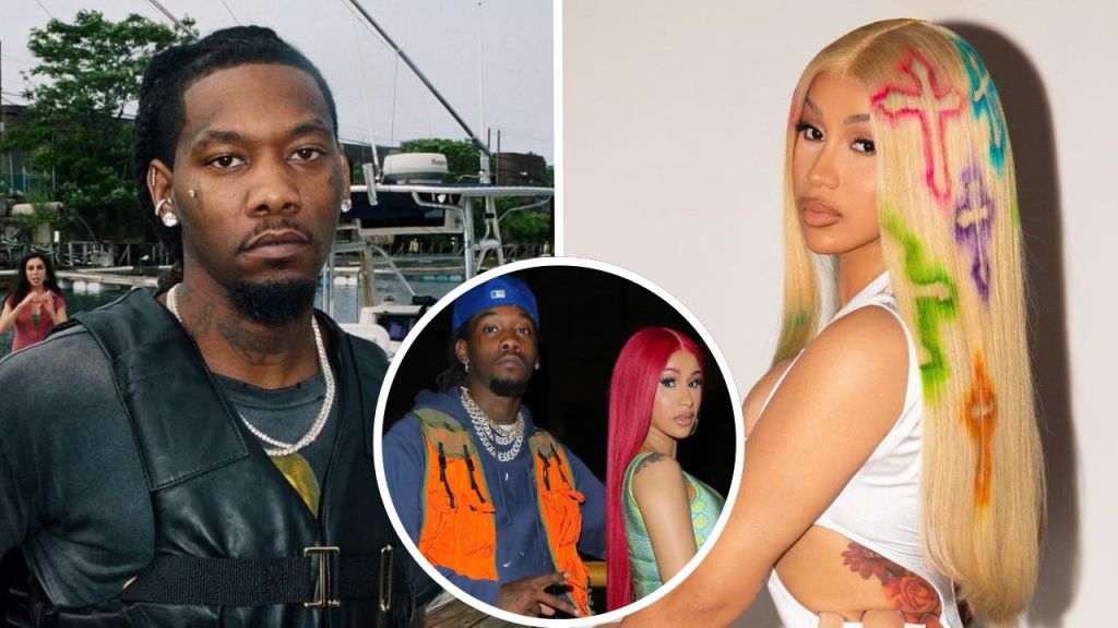 Offset and Cardi B Instagram composite