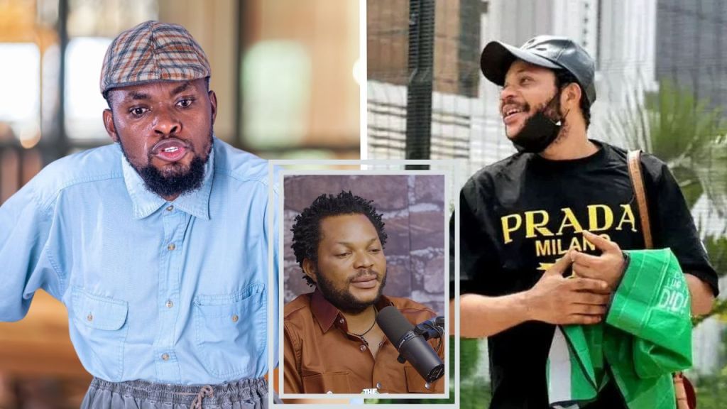 Composite of comedians Mark Angel Comedy and Denilson Igwe