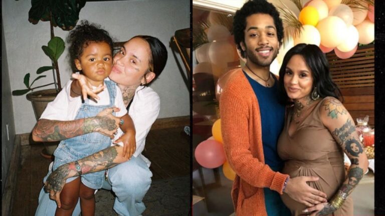 Javaughn Young-White and pregnant singer Kehlani, alongside daughter Adeya