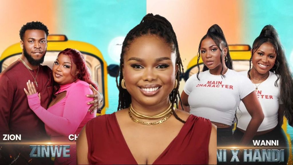 Composite of BBNaija stars Wanni, Onyeka and Chinwe