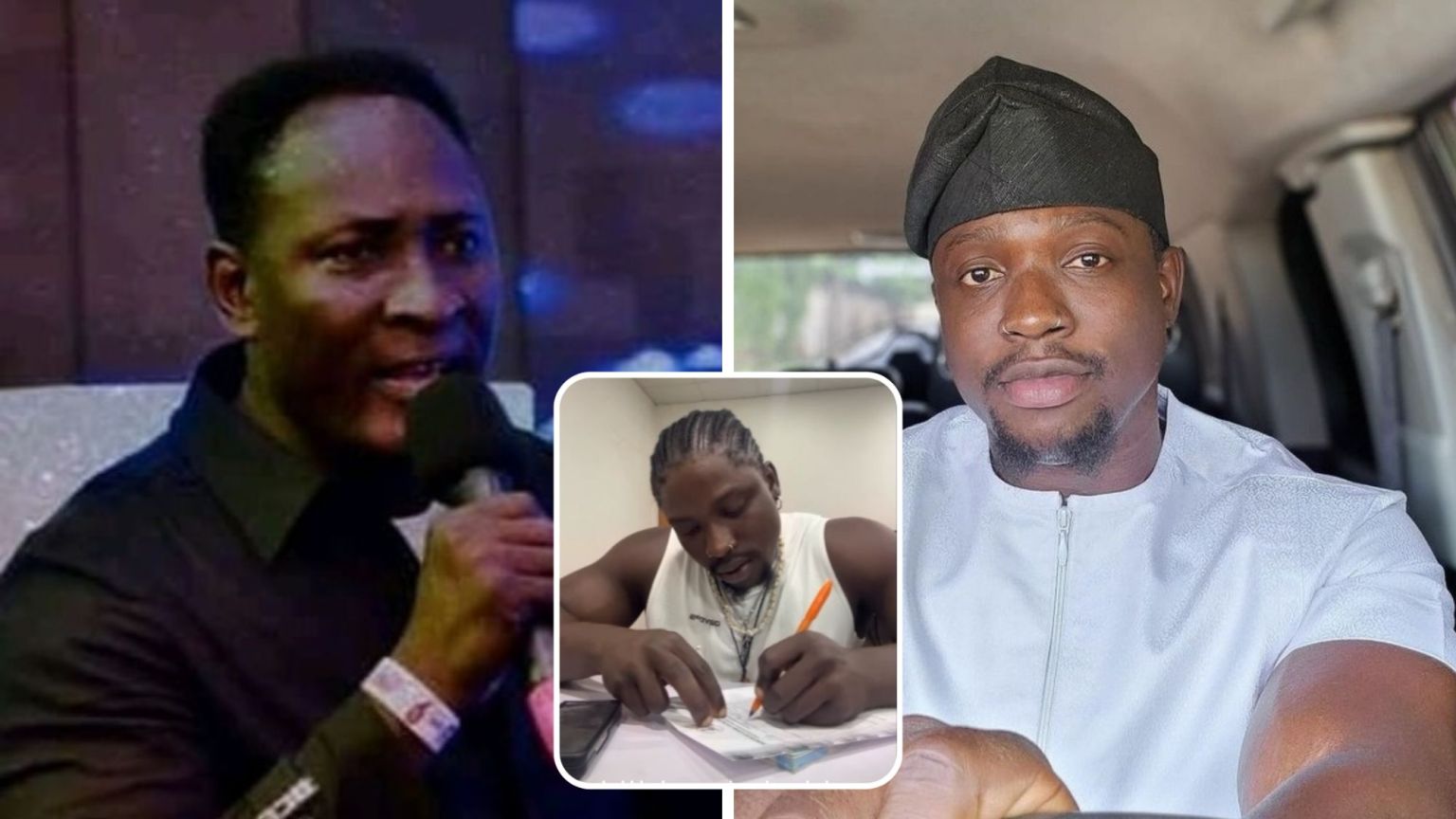 Composite of social media activist Verydarkman and Pastor Jeremiah Fufeyin