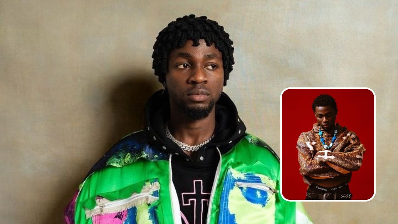 Headshots of singer Omah Lay