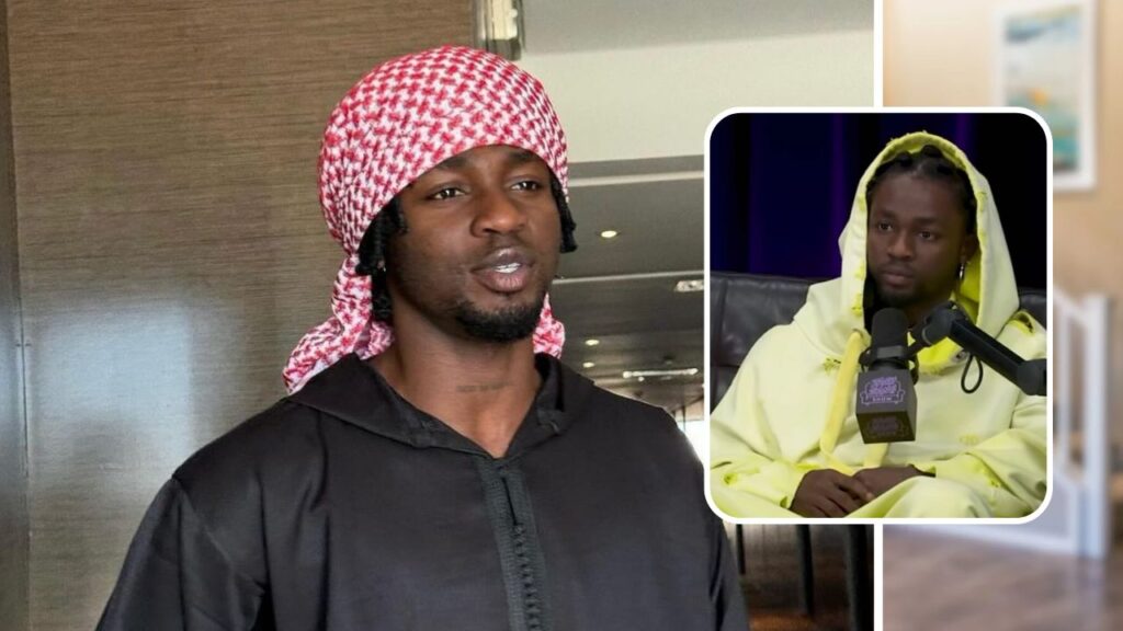 Headshots of Afrobeats singers Omah Lay 