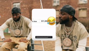 Davido's nonchalant reaction to an $11,000,000 payment due. A humorous juxtaposition of wealth and casual attitude.