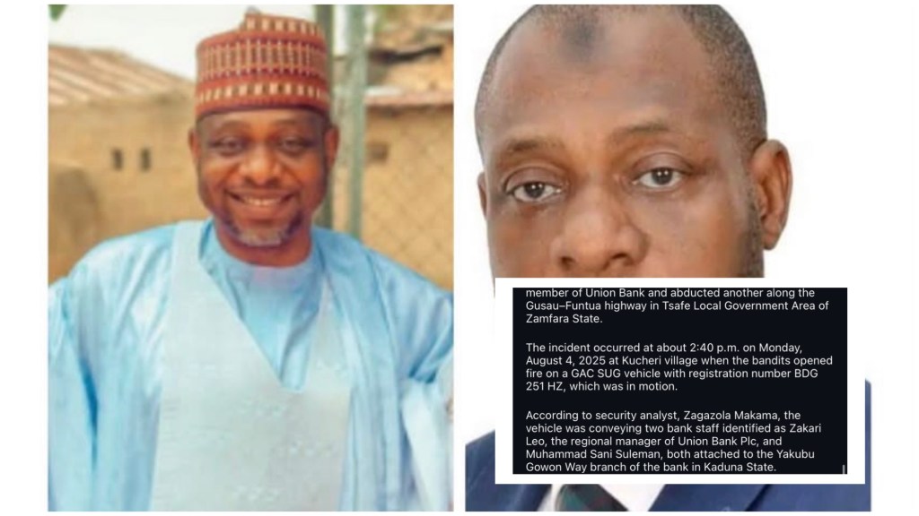 Zakari Leo smiling in traditional attire and Muhammad Sani Suleman in a blue suit.