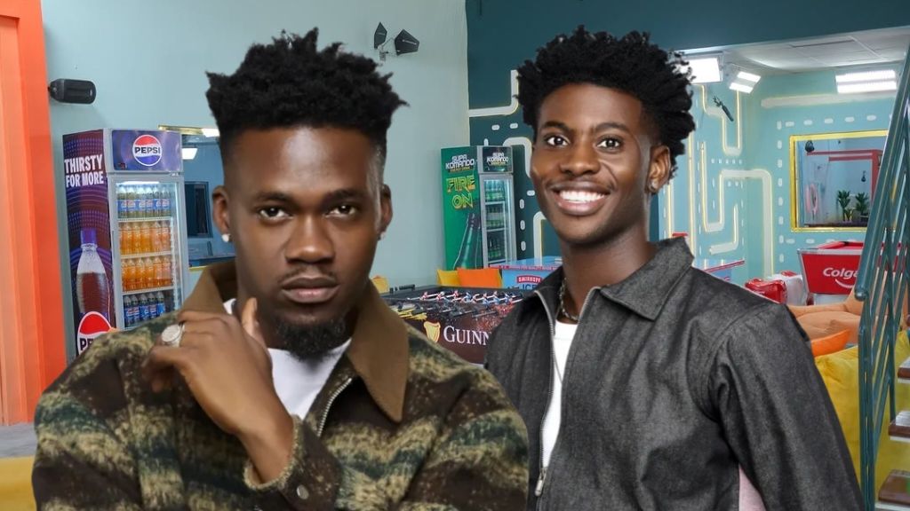 BBNaija Season 10 housemates Jason Jae and Koyin posing together inside the Big Brother Naija house.