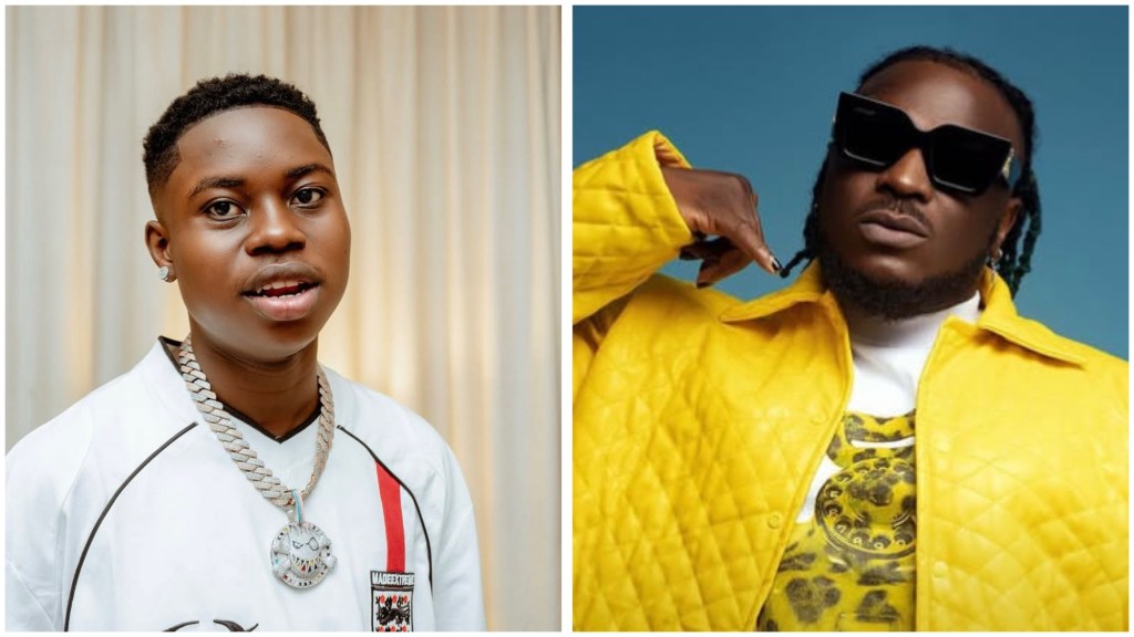 Peller in a white jersey with a diamond chain; Peruzzi in a yellow quilted jacket and oversized sunglasses against a teal background.