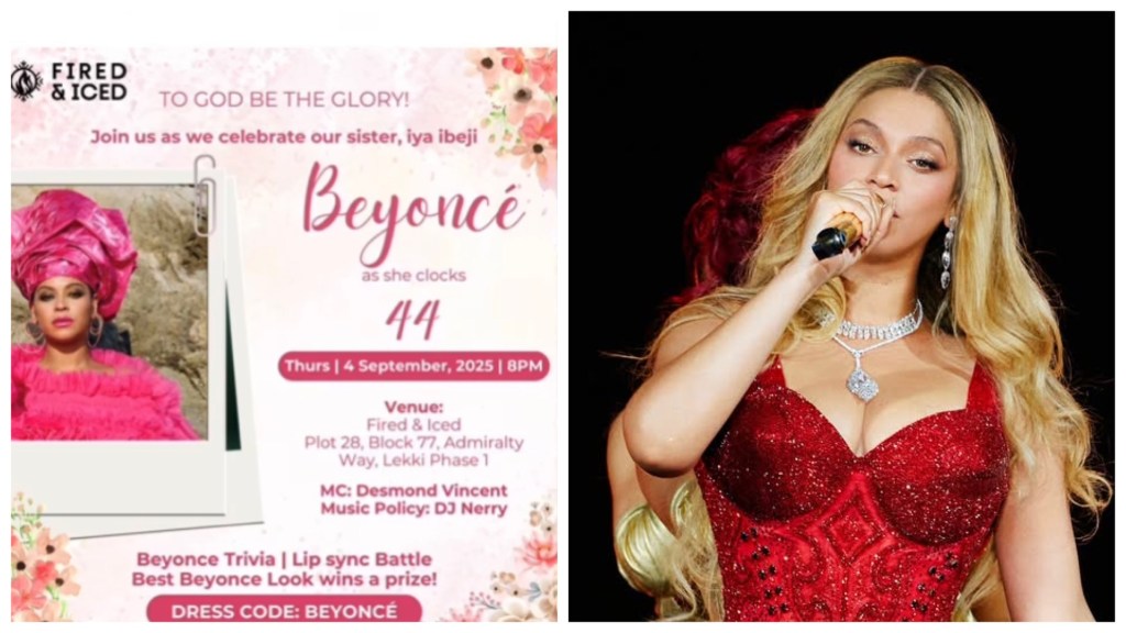 Screenshot of The Tattle Room NG post stating fans celebrated Beyoncé’s 44th birthday in Lagos.