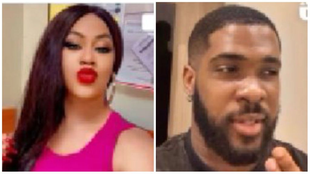 Bright Morgan poses with his American girlfriend, she wears a pink top with bold red lipstick while he appears in a black shirt.