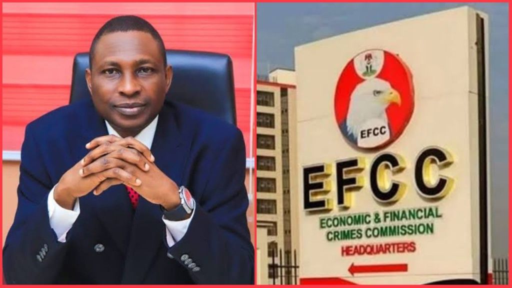 Ola Olukoyede, Chairman of the Economic and Financial Crimes Commission (EFCC), pictured beside the EFCC headquarters building in Abuja.