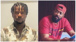 A screen recording of filmmaker Stanley Ontop's Instagram story where he mocks the legal petition from Frederick Leonard. The text overlay in the video shows Stanley laughing at the "seven days" deadline while using derogatory language toward the actor.