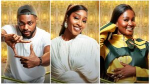 BBNaija: Ricky leaves fans in disbelief after Sheba catches him pitching to Goddessa